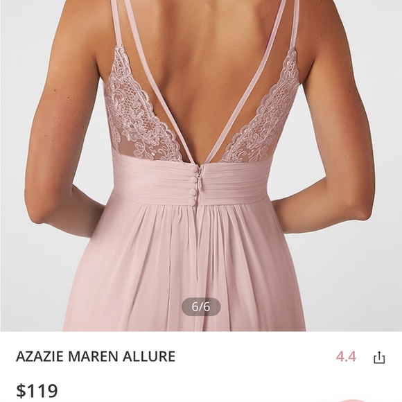 Azazie Bridesmaid dress in the color Dusty Rose - Picture 12 of 12